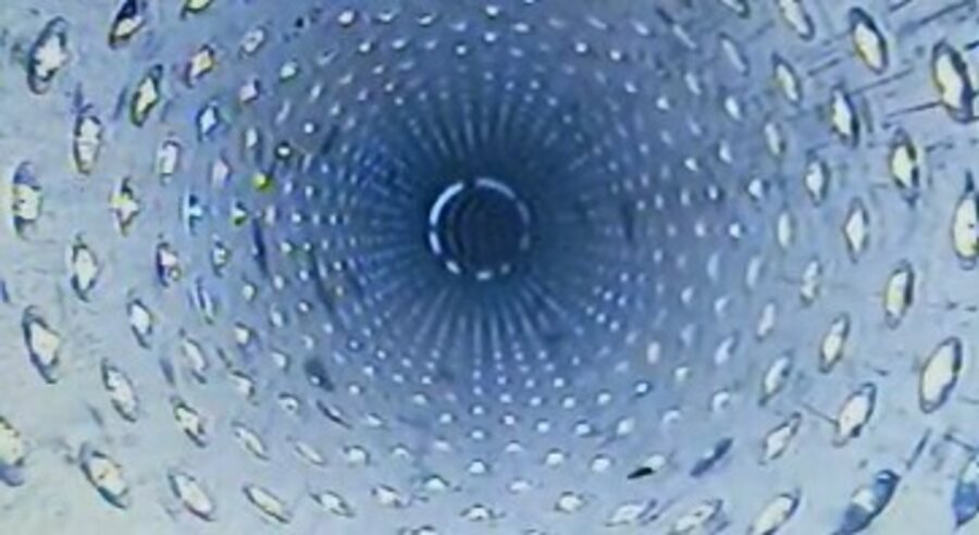 Acoustic scanner borehole view